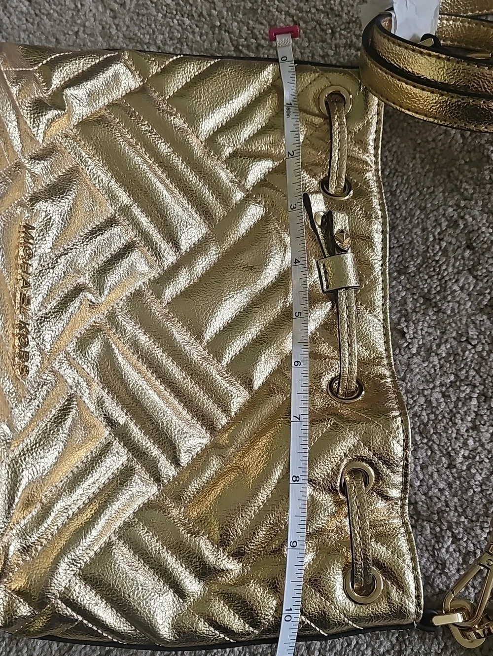 Michael Kors Metallic Gold Quilted Bag